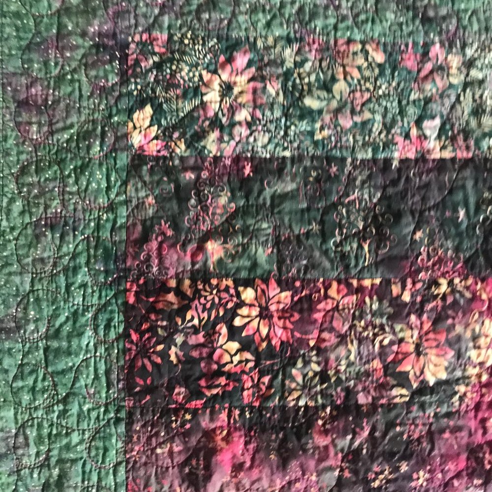 Quilt/Throw 86 X52"Fall Winter colors